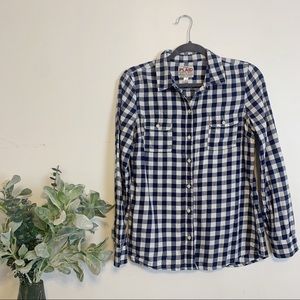 Old Navy Navy Buffalo Plaid Shirt